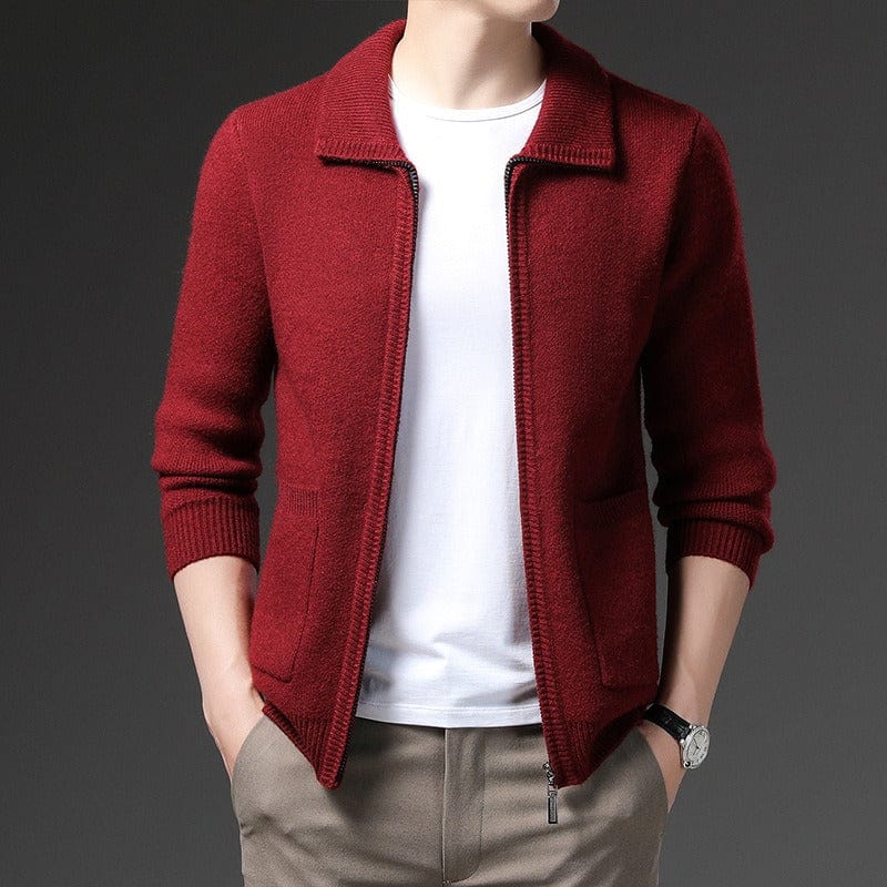 Primadon Pullover Rot / M Benjamin | Hochwertiger Kaschmir Pullover für Herren elegant