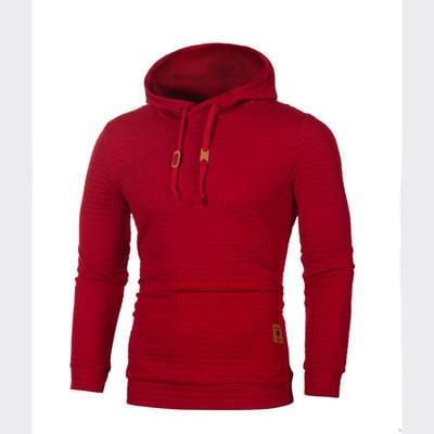 Primadon Pullover Rot / S Erik | Warmer Kapuzenpullover für Herren Winter