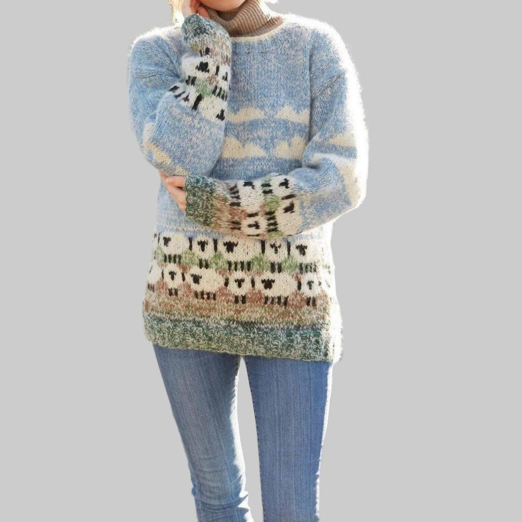 Primadon Pullover S-a Clara | Bezaubernder Schafpullover für Damen Winter