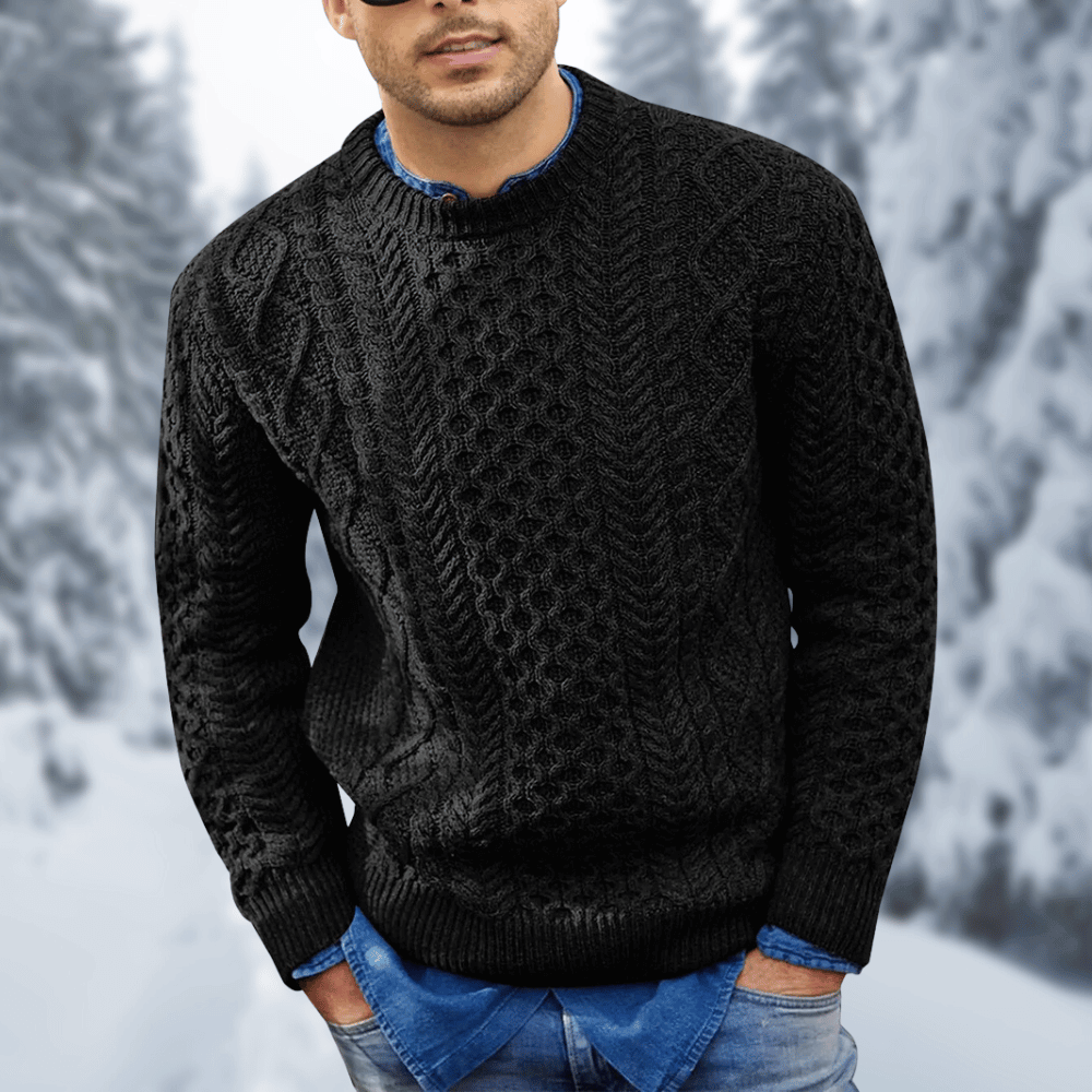 Primadon Pullover Schwarz / S Ben | Kuscheliger Herrenpullover für Winter warm