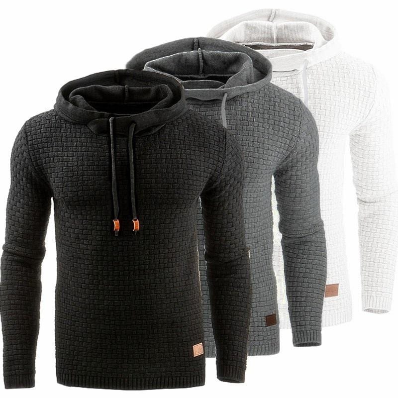 Primadon Pullover Schwarz / S Erik | Warmer Kapuzenpullover für Herren Winter