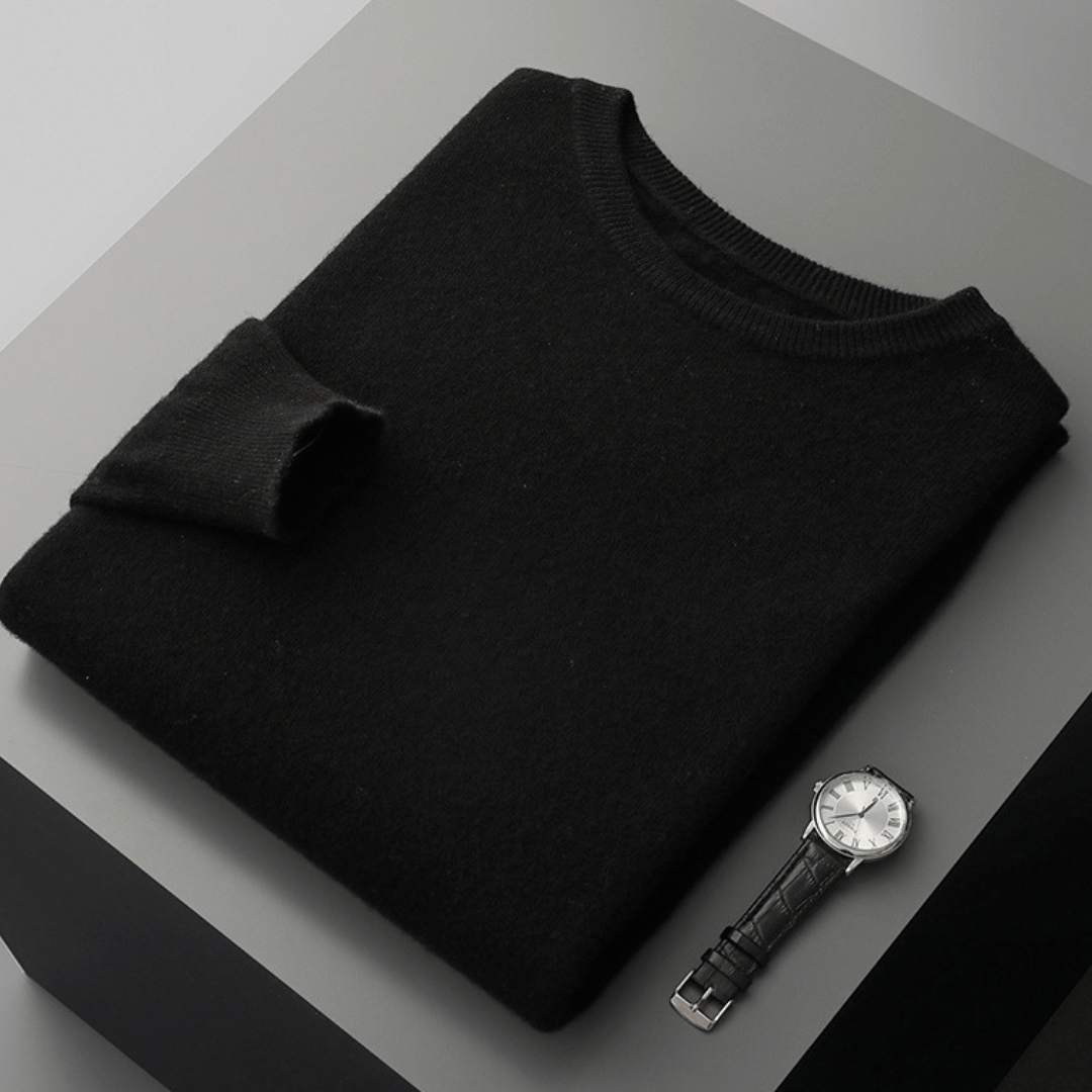 Primadon Pullover Schwarz / XS Jörg | Eleganter Merino-Pullover für Herren langarm