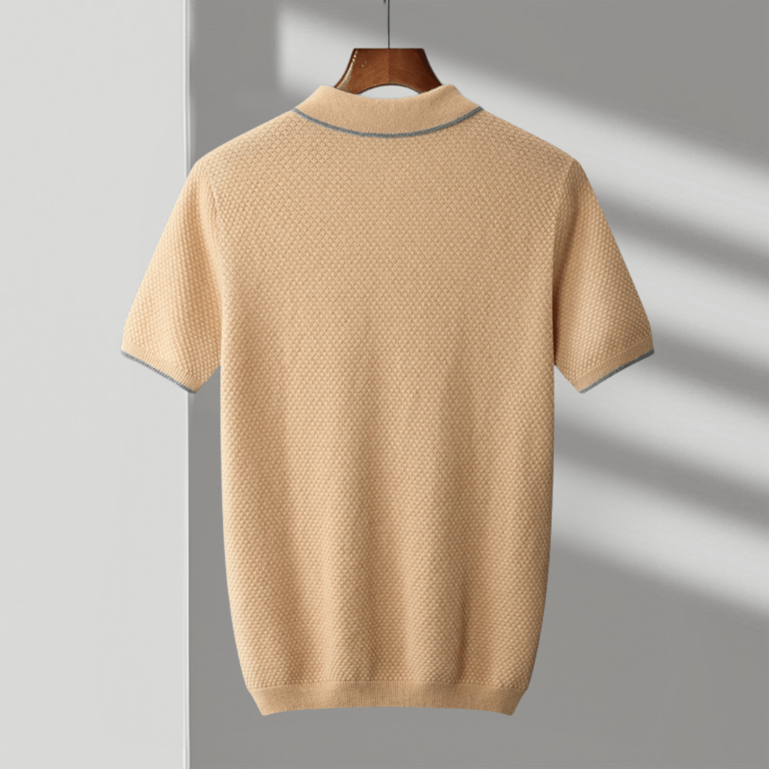 Primadon Pullover Sergio | Elegantes Cashmere-Polo für Herren leicht