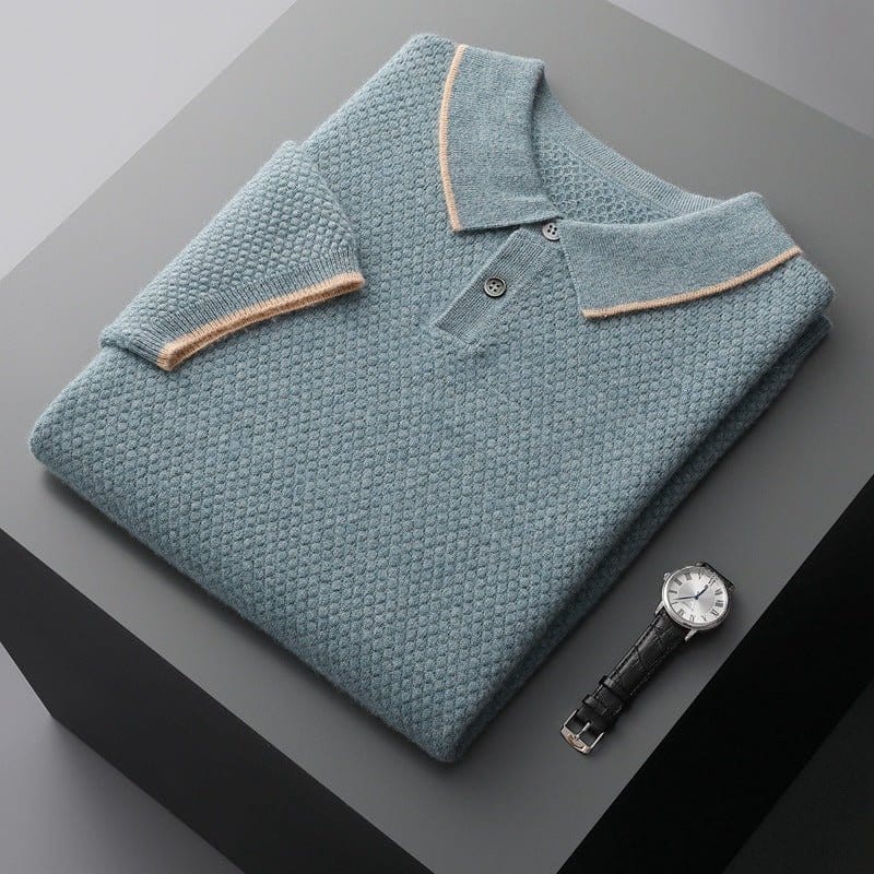 Primadon Pullover Sergio | Elegantes Cashmere-Polo für Herren leicht