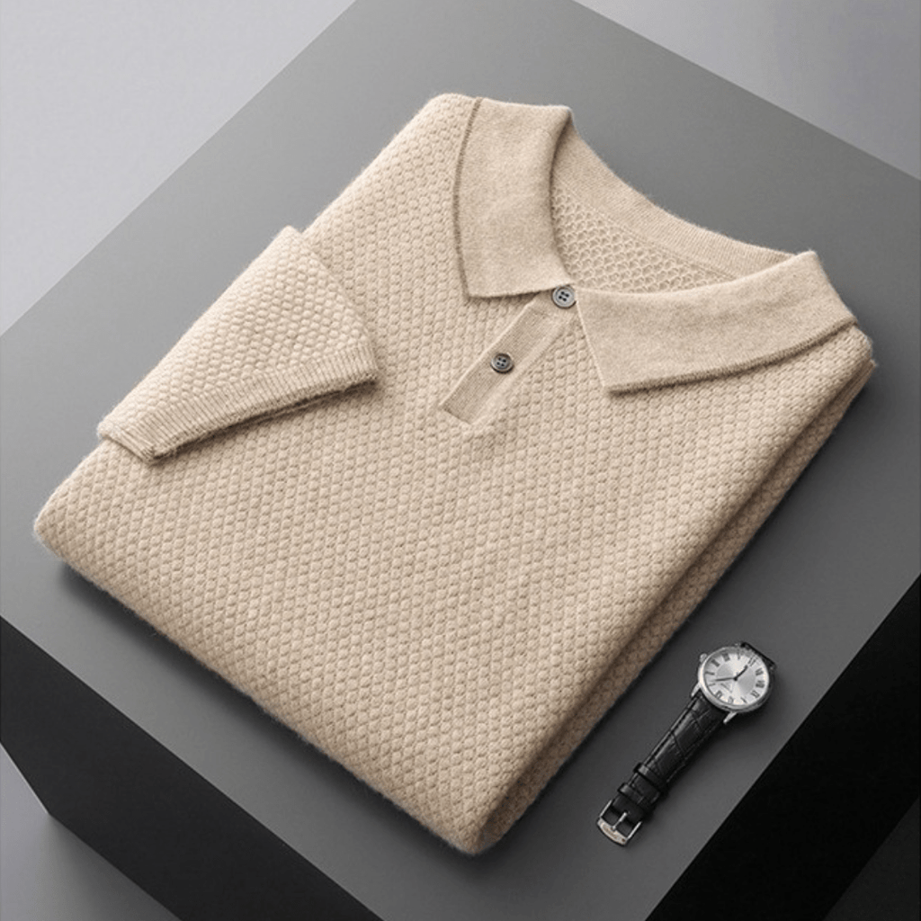 Primadon Pullover Sergio | Elegantes Cashmere-Polo für Herren leicht