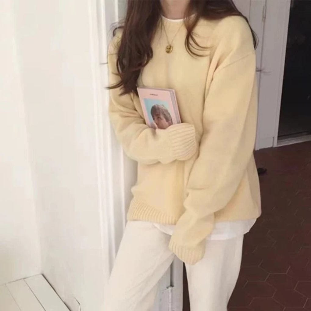 Primadon Pullover & Strickjacken Beige / Einheitsgröße Clara | Lässiger Oversize-Pullover für Damen Warm Winter