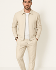 Primadon Pullover & Strickjacken Beige / S Martin | Lässiges Waffelstrick-Set für Herren bequem