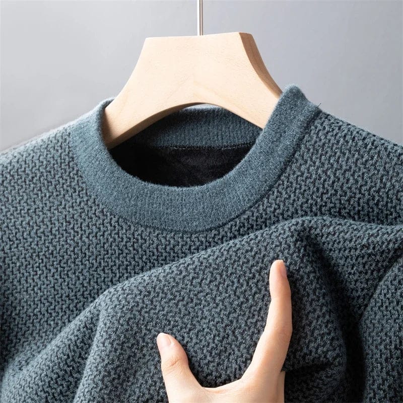 Primadon Pullover & Strickjacken Blau / S Adrian | Eleganter Herrenpullover aus Baumwolle atmungsaktiv