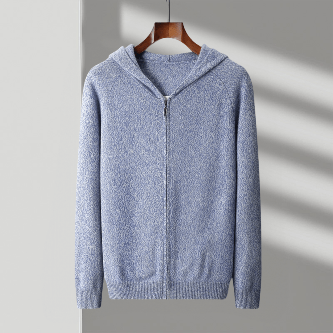 Primadon Pullover & Strickjacken Blau / XS Lucien | Eleganter Herren Hoodie aus Cashmere-Mix