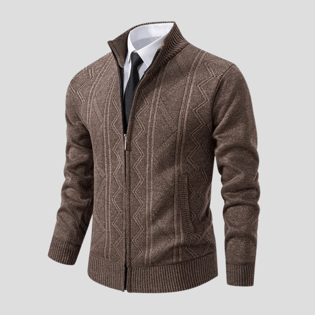 Primadon Pullover & Strickjacken Braun / M Max | Vielseitiger Strick Cardigan für Herren Übergangszeit