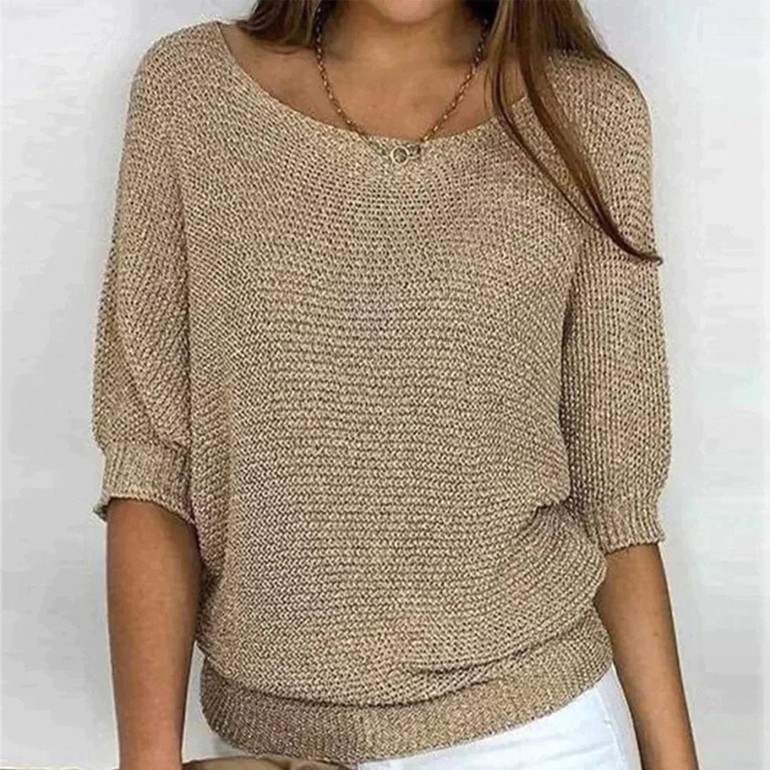 Primadon Pullover & Strickjacken Braun / S Lässiger Oversize-Pullover für Damen weich atmungsaktiv vielseitig