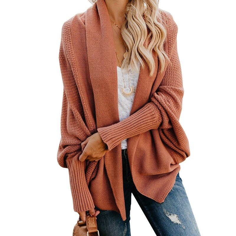 Primadon Pullover & Strickjacken Burgunder / Einheitsgröße Livia Damen Strickjacke | Bequem, Stilvoll, Oversize