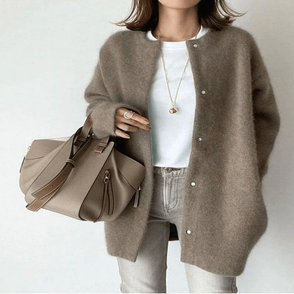Primadon Pullover & Strickjacken Dunkelbraun / Einheitsgröße Weicher Strickcardigan für Damen offen vielseitig ideal für Übergangszeiten