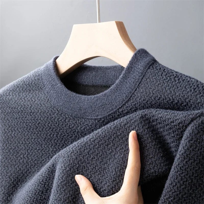 Primadon Pullover & Strickjacken Dunkelgrau / S Adrian | Eleganter Herrenpullover aus Baumwolle atmungsaktiv