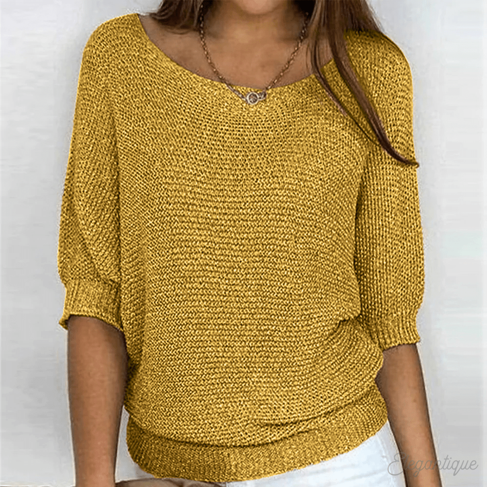 Primadon Pullover & Strickjacken Gelb / S Lässiger Oversize-Pullover für Damen weich atmungsaktiv vielseitig