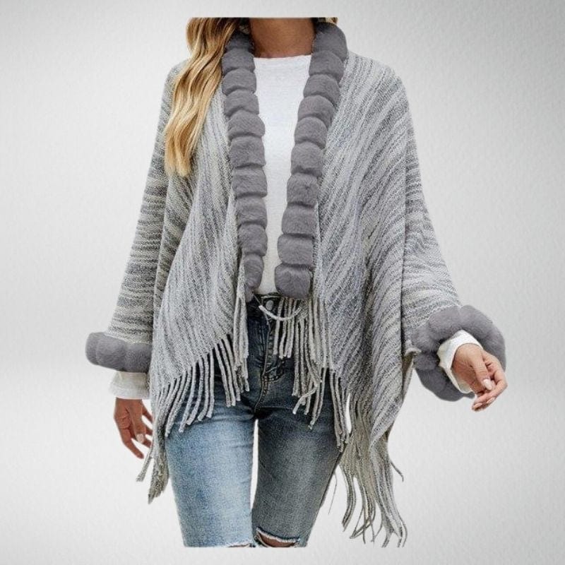 Primadon Pullover & Strickjacken Grau / Einheitsgröße Fannie Damen Strickjacke | Stilvoller Cardigan aus Weichem, Atmungsaktivem Stoff