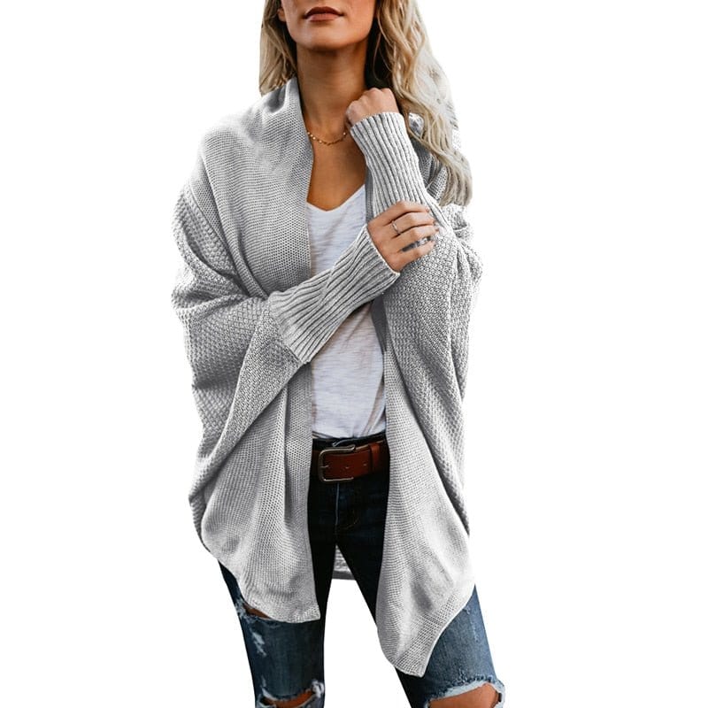 Primadon Pullover & Strickjacken Grau / Einheitsgröße Livia Damen Strickjacke | Bequem, Stilvoll, Oversize