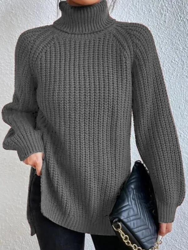 Primadon Pullover & Strickjacken grau / S Helena | Eleganter Rollkragenpullover für Damen Schwarz