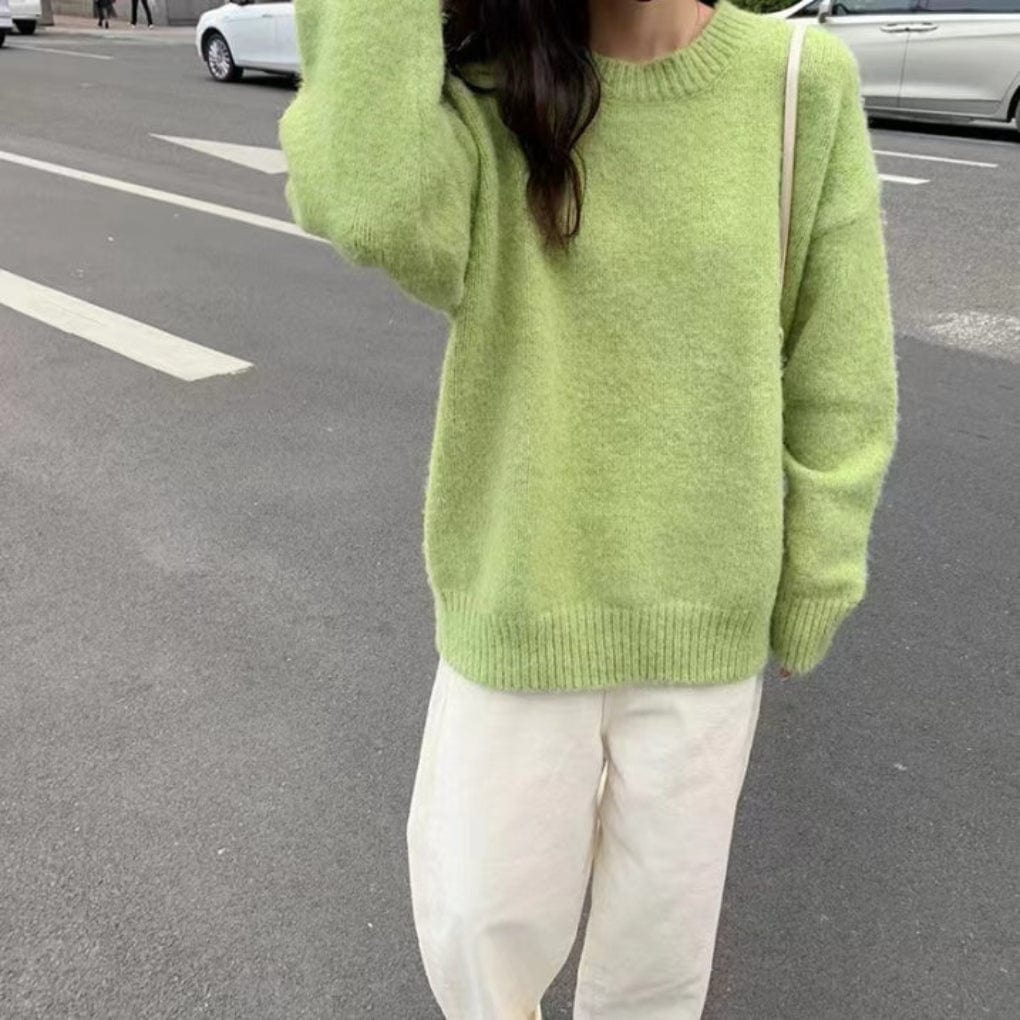Primadon Pullover & Strickjacken Grün / Einheitsgröße Clara | Lässiger Oversize-Pullover für Damen Warm Winter