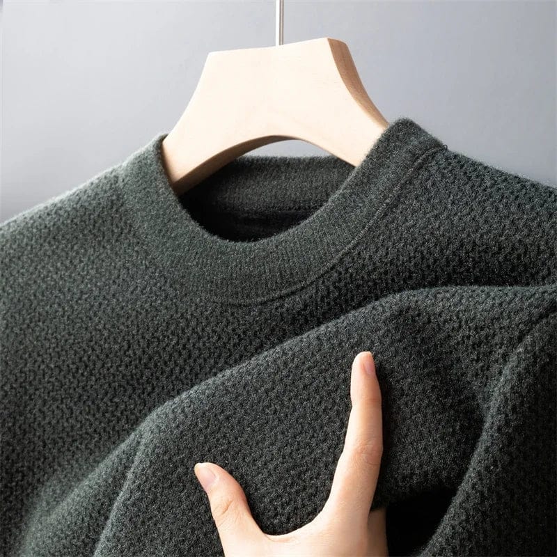 Primadon Pullover & Strickjacken Grün / S Adrian | Eleganter Herrenpullover aus Baumwolle atmungsaktiv