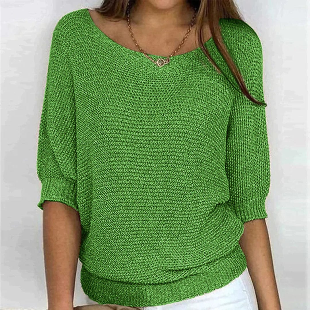 Primadon Pullover & Strickjacken Grün / S Lässiger Oversize-Pullover für Damen weich atmungsaktiv vielseitig