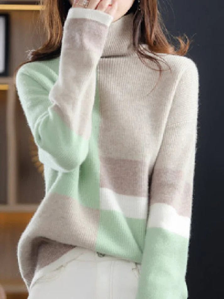 Primadon Pullover & Strickjacken Grün / XS Riley | Eleganter Rollkragenpullover Damen warm