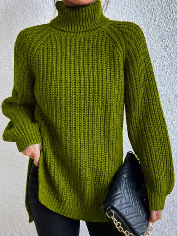 Primadon Pullover & Strickjacken Hellgrün / S Helena | Eleganter Rollkragenpullover für Damen Schwarz