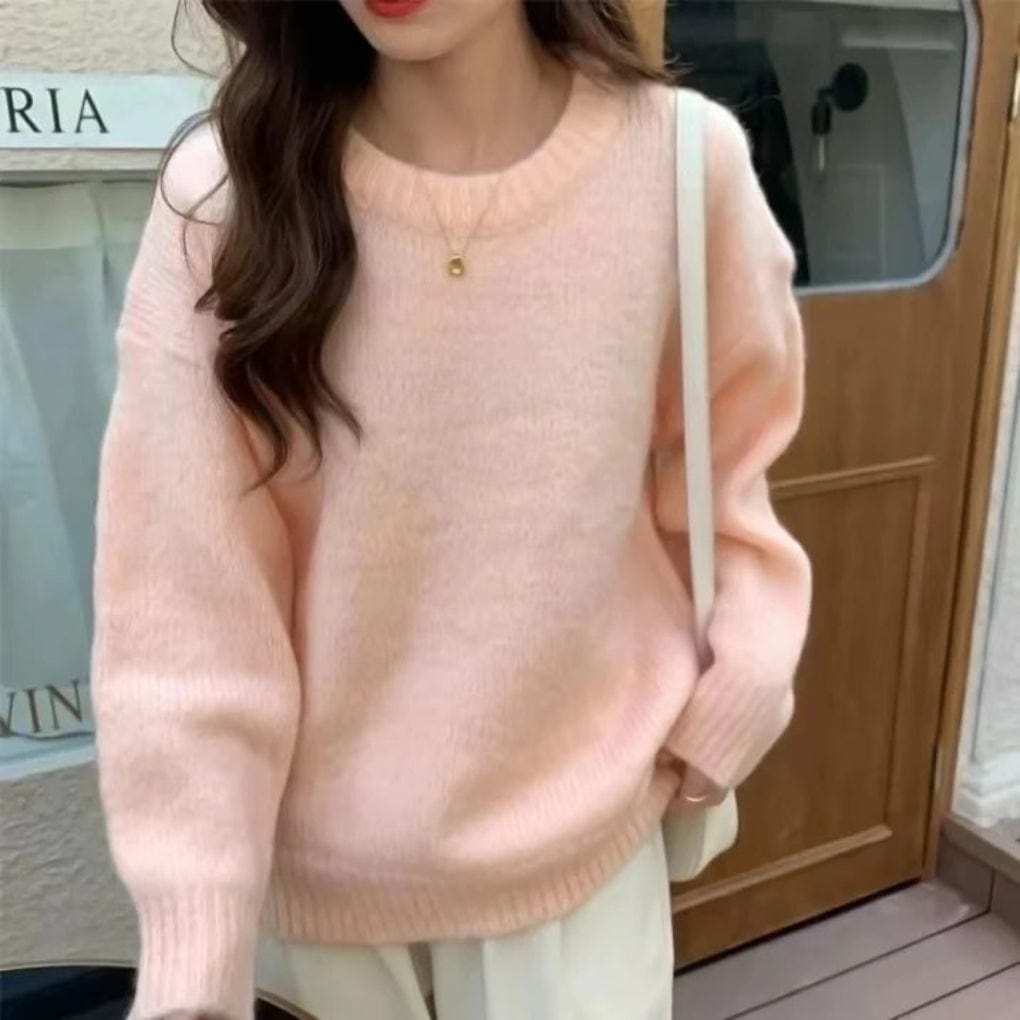Primadon Pullover & Strickjacken Hellrosa-a / Einheitsgröße Clara | Lässiger Oversize-Pullover für Damen Warm Winter