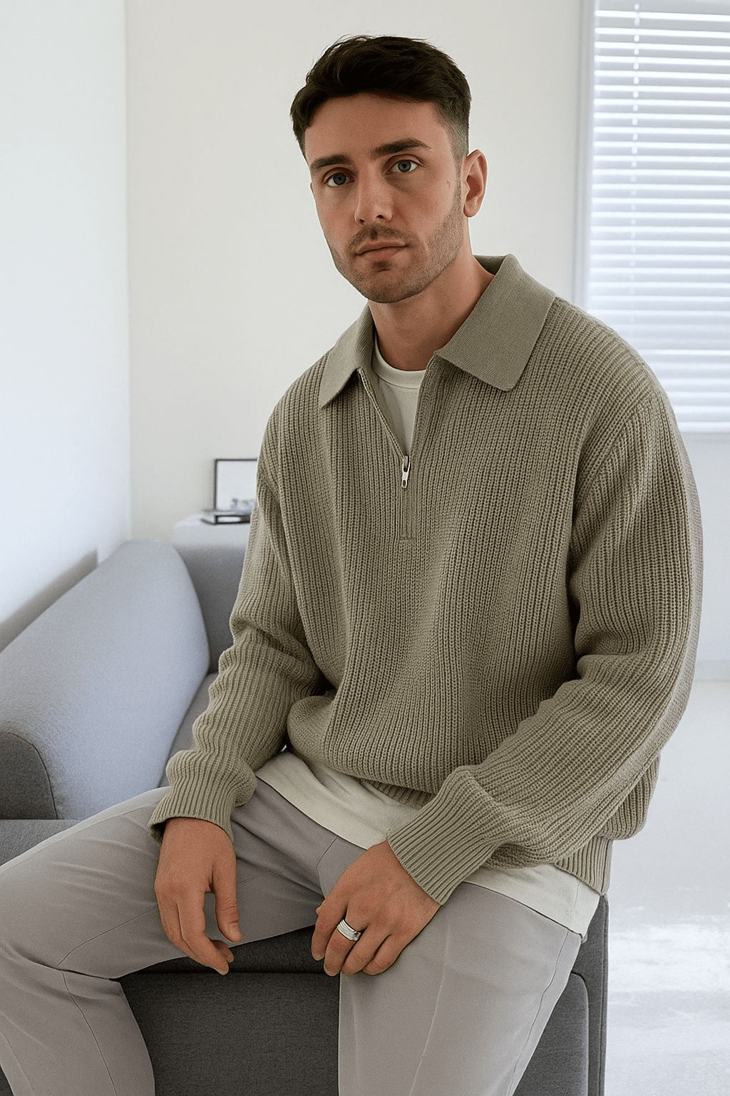 Primadon Pullover & Strickjacken Jaro atmungsaktiver Jacquardpullover für Herren Herbst