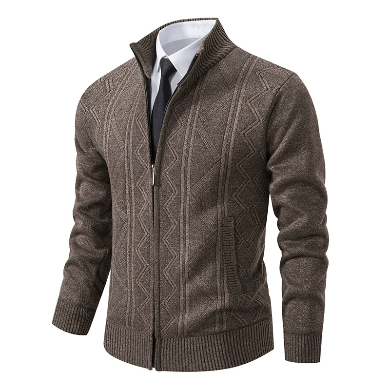 Primadon Pullover & Strickjacken Kaffee / XS Felix | Elegante Strickjacke für Herren Winter