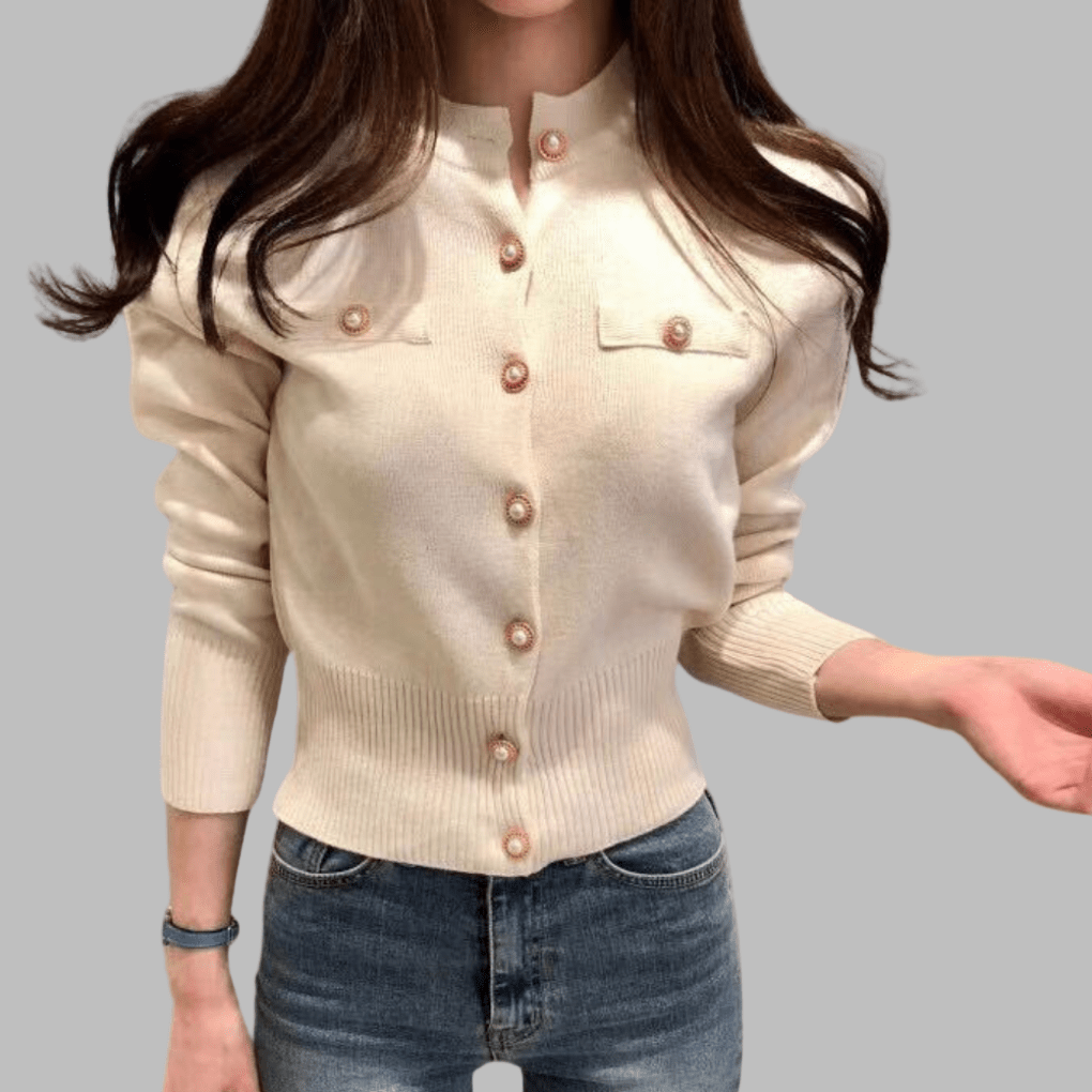 Primadon Pullover & Strickjacken Khaki / EINE GRÖSSE Eleganter Cardigan für Damen aus weichem Strickstoff Sommer atmungsaktiv vielseitig