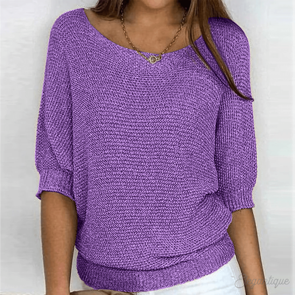 Primadon Pullover & Strickjacken Lila / S Lässiger Oversize-Pullover für Damen weich atmungsaktiv vielseitig