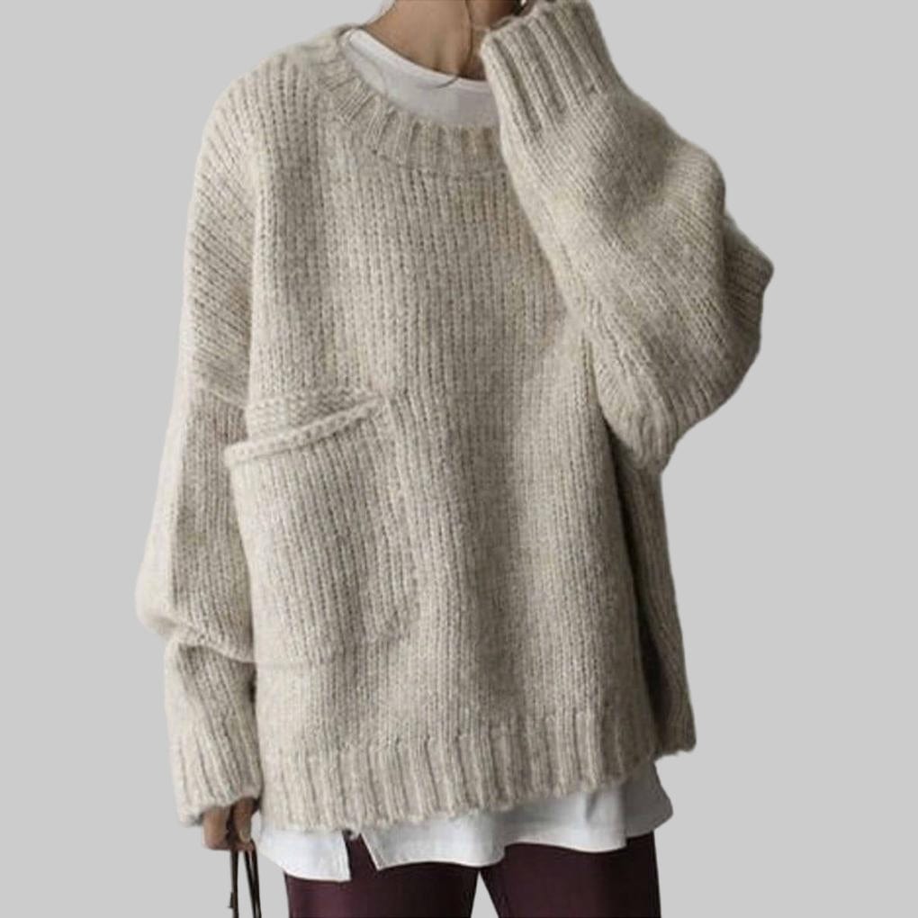 Primadon Pullover & Strickjacken M Clara | Lässiger Damenpullover in Übergröße für Herbst