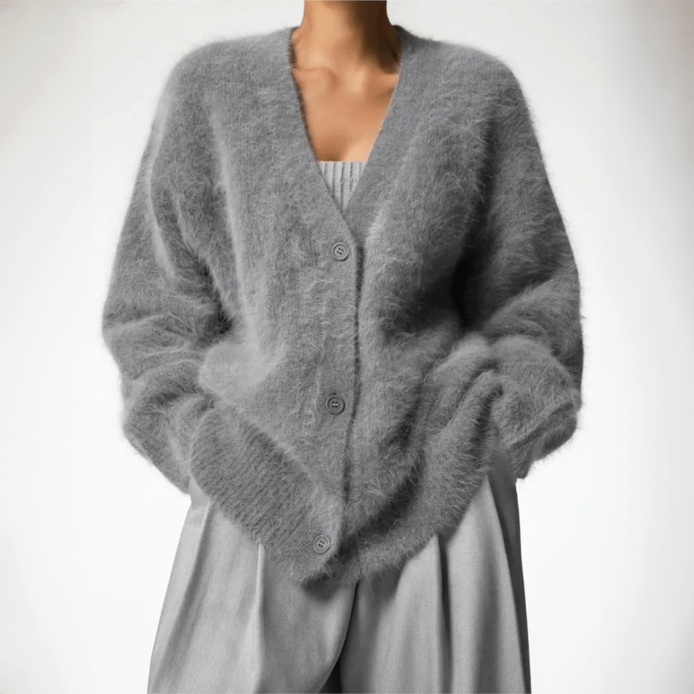 Primadon Pullover & Strickjacken Romy | Flauschige Strickjacke für Damen Oversize Herbst