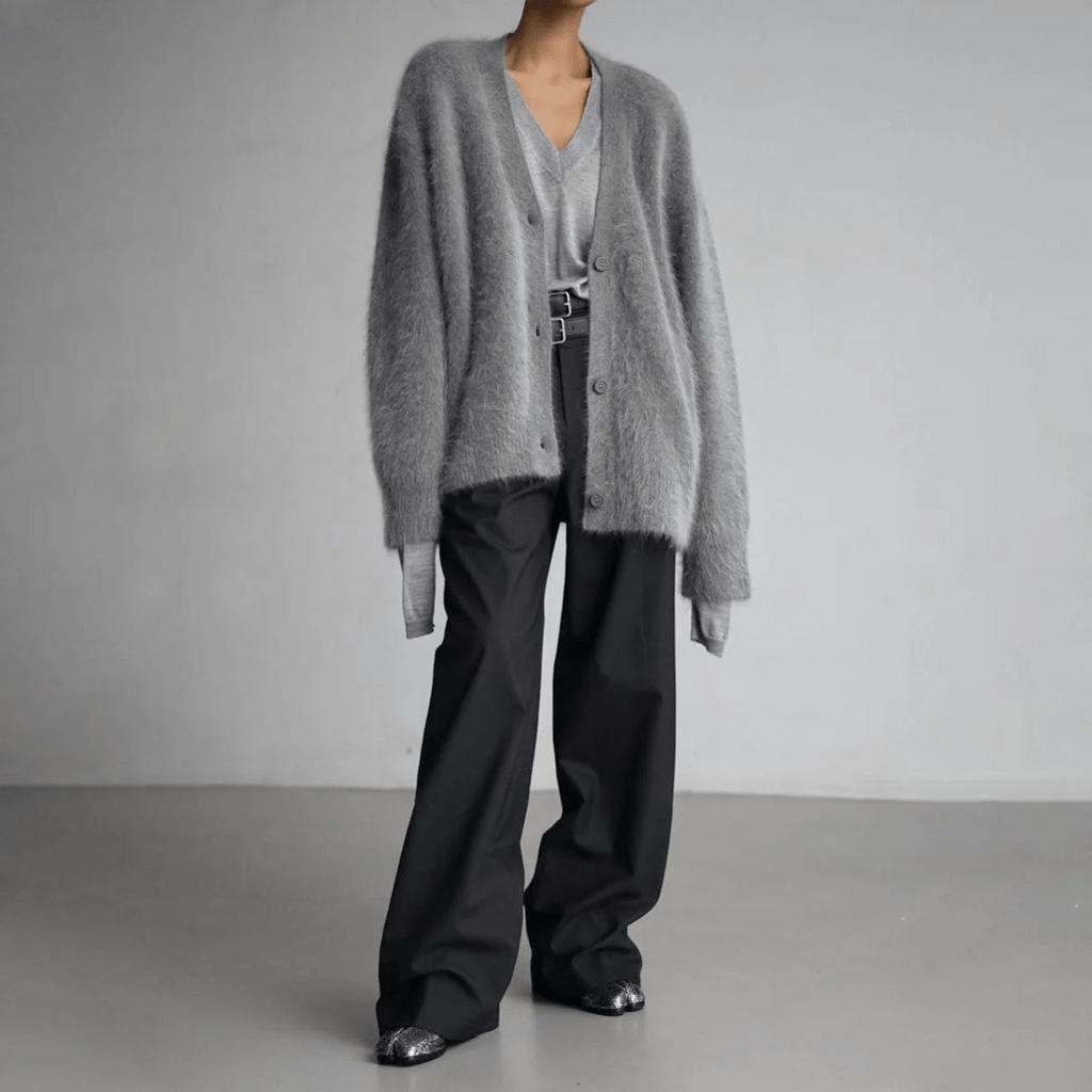 Primadon Pullover & Strickjacken Romy | Flauschige Strickjacke für Damen Oversize Herbst