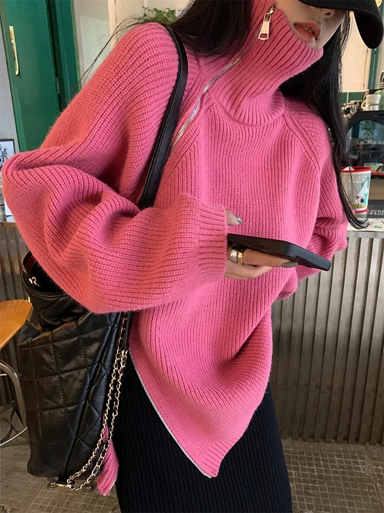 Primadon Pullover & Strickjacken Rosa / Einheitsgröße Clara Damen Weste | Atmungsaktives Rippendesign, Praktischer Reißverschluss