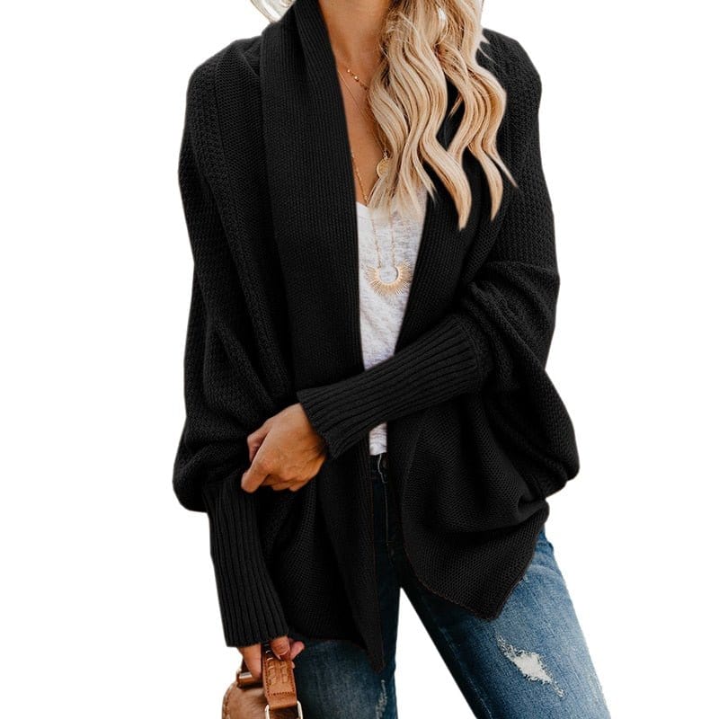 Primadon Pullover & Strickjacken Schwarz / Einheitsgröße Livia Damen Strickjacke | Bequem, Stilvoll, Oversize