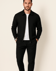 Primadon Pullover & Strickjacken Schwarz / S Martin | Lässiges Waffelstrick-Set für Herren bequem