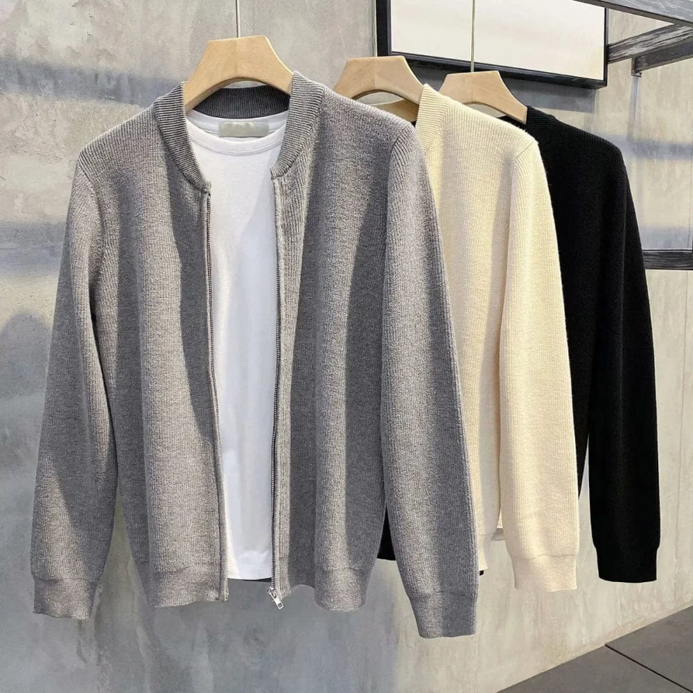 Primadon Pullover & Strickjacken Stylischer Cardigan für Herren warm aus Strick für alle Jahreszeiten schwarz