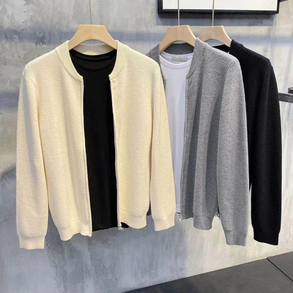 Primadon Pullover & Strickjacken Stylischer Cardigan für Herren warm aus Strick für alle Jahreszeiten schwarz