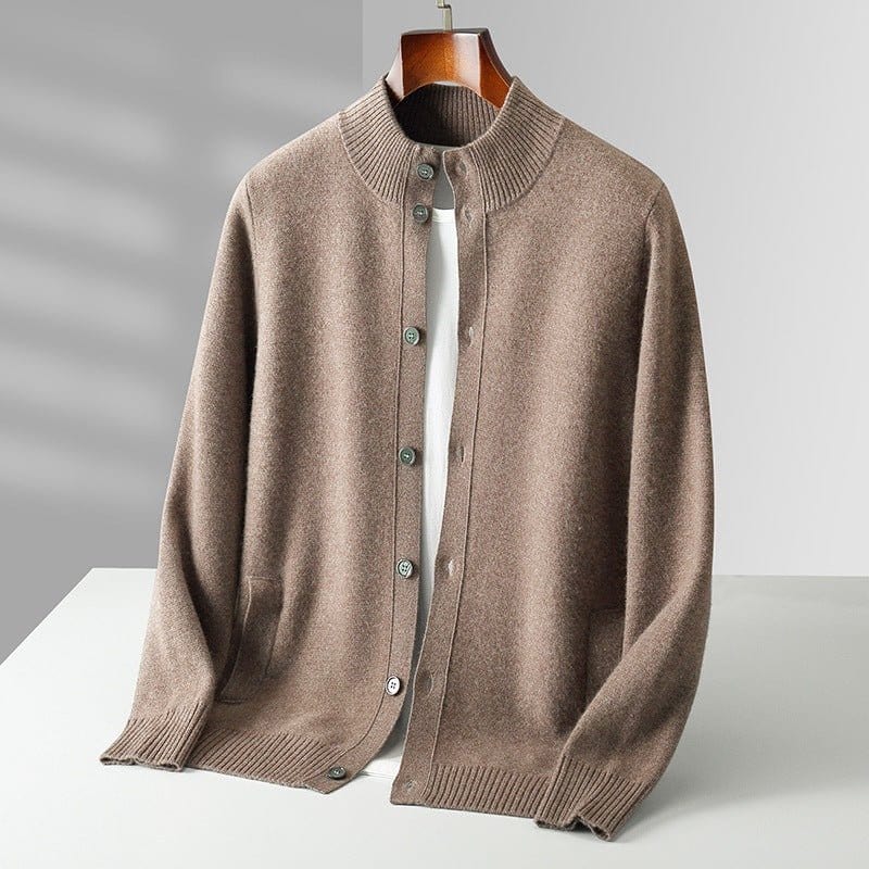 Primadon Pullover & Strickjacken Tan / XS Sterling | Elegante Merinojacke für Herren ganzjährig