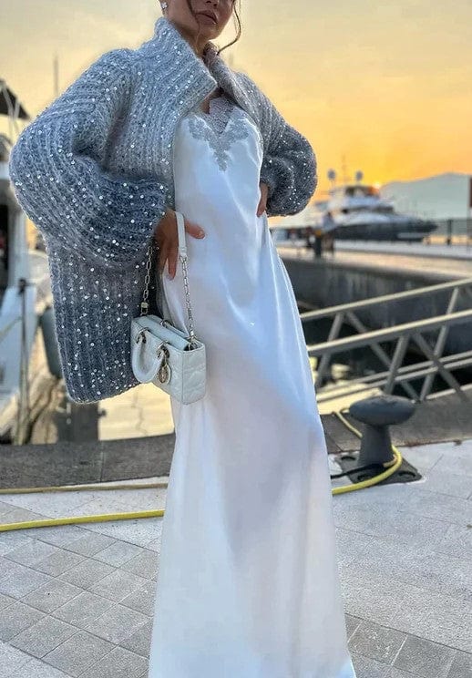 Primadon Pullover & Strickjacken Vera Damen Strickjacke | Viskose-Baumwoll-Mischung, Festlich mit Pailletten