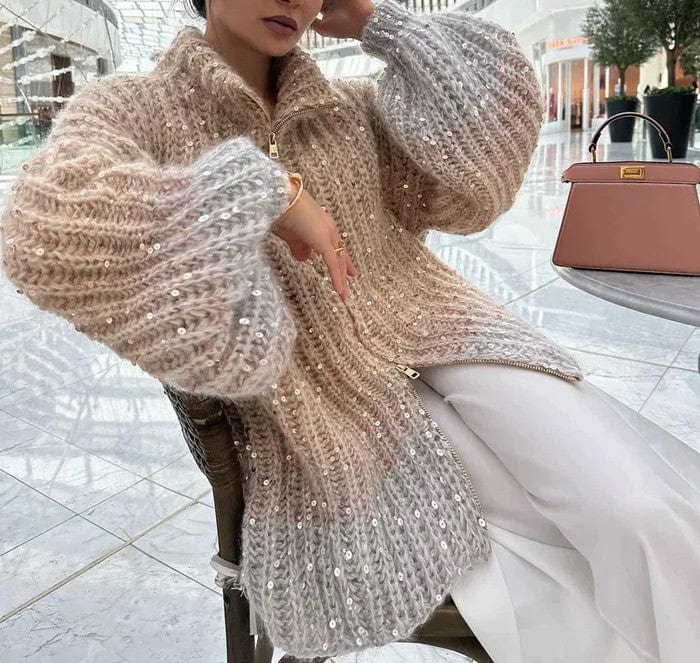 Primadon Pullover & Strickjacken Vera Damen Strickjacke | Viskose-Baumwoll-Mischung, Festlich mit Pailletten