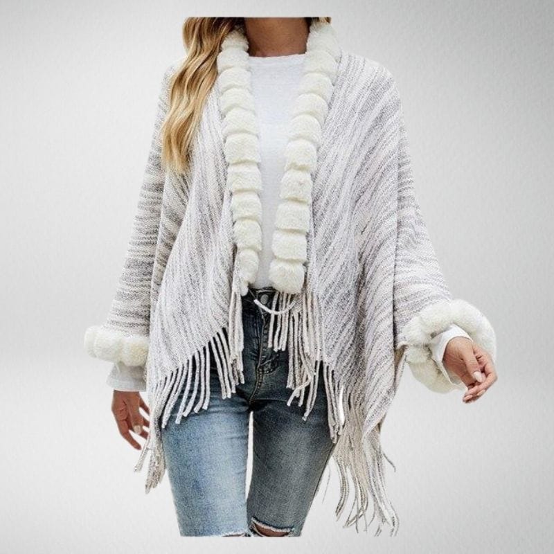 Primadon Pullover & Strickjacken Weiß / Einheitsgröße Fannie Damen Strickjacke | Stilvoller Cardigan aus Weichem, Atmungsaktivem Stoff