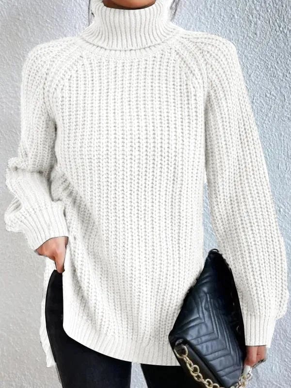 Primadon Pullover & Strickjacken Weiß / S Helena | Eleganter Rollkragenpullover für Damen Schwarz