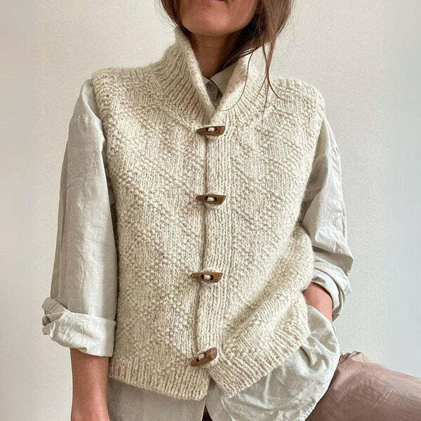 Primadon Pullover & Strickjacken Weiß / S Mira | elegante Strickweste für Damen ärmellos
