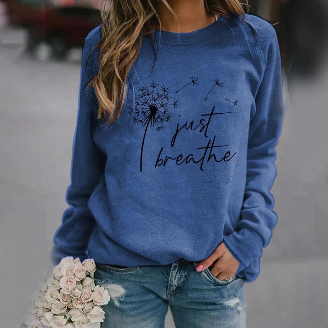 Primadon Pullover & Sweatshirts Blau / S Elegantes Sweatshirt für Damen langarm weich Freizeit vielseitig atmungsaktiv