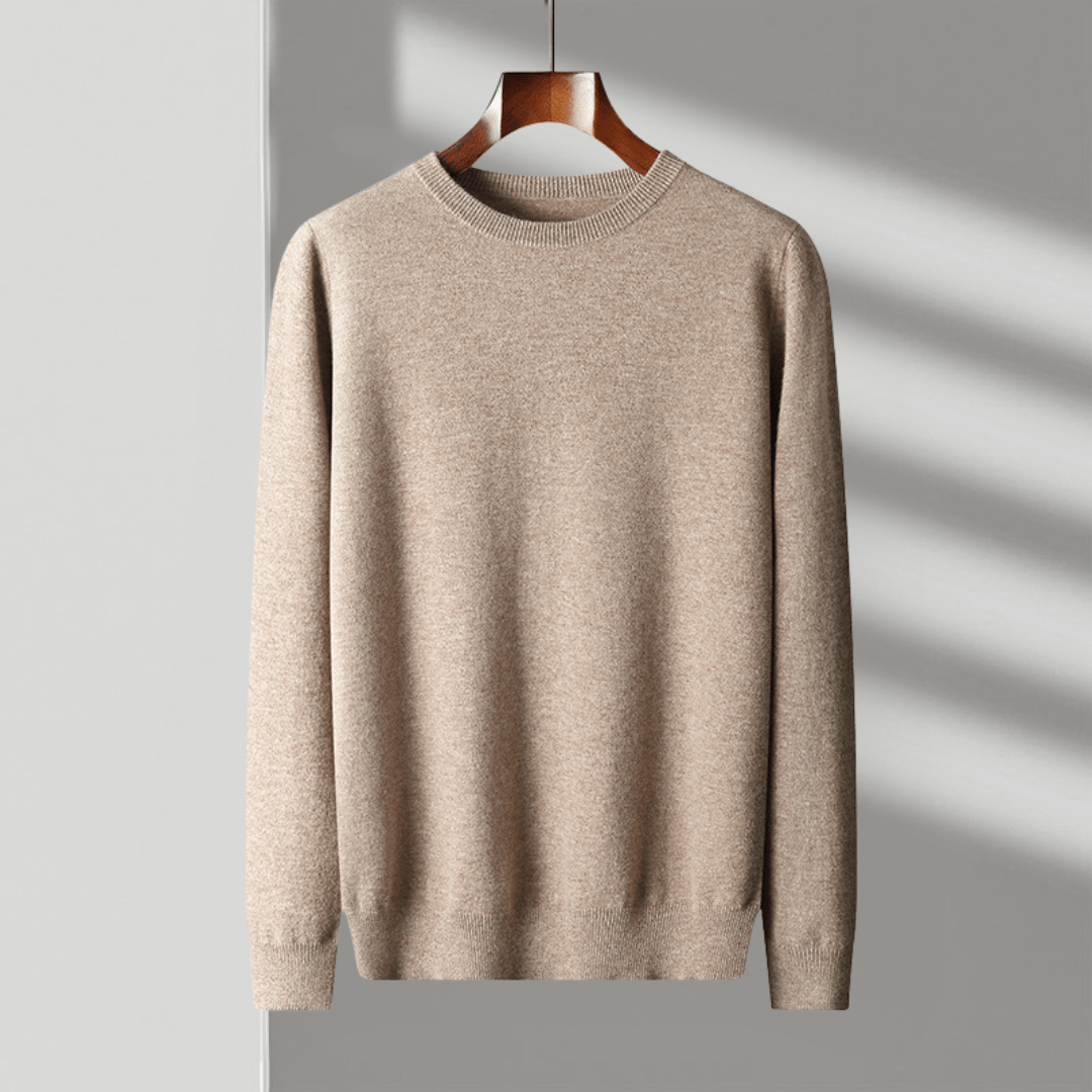 Primadon Pullover Tan / XS Jörg | Eleganter Merino-Pullover für Herren langarm