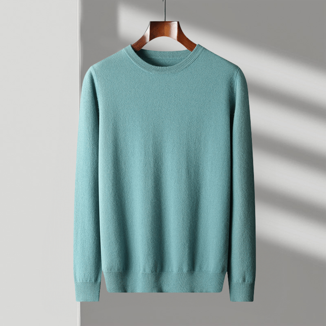 Primadon Pullover Türkis / XS Jörg | Eleganter Merino-Pullover für Herren langarm
