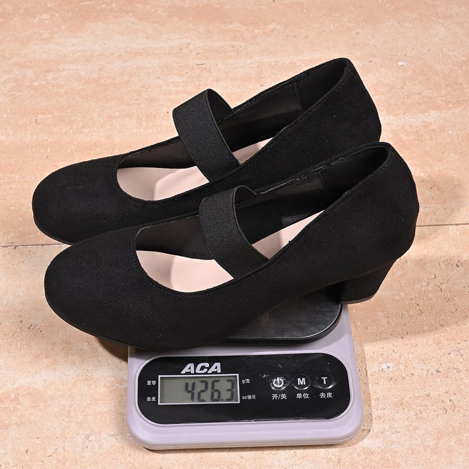 Primadon Pumpen Amelie | Bequeme Pumps Schwarz für Damen mit Elastikriemen